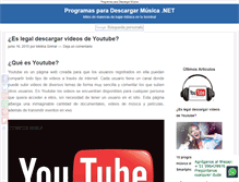 Tablet Screenshot of programasparadescargarmusica.net